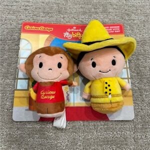New Hallmark Curious George and The Man With The Yellow Hat Itty Bittys Plush